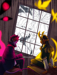 Unknowing Presence (Marzu belongs to hyacynthii. Coal belongs to creammints. Mirith & Yanmei belongs to le_monietea.)